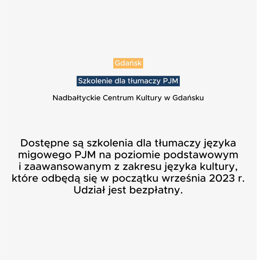 Szkolenie dla tłumaczy PJM