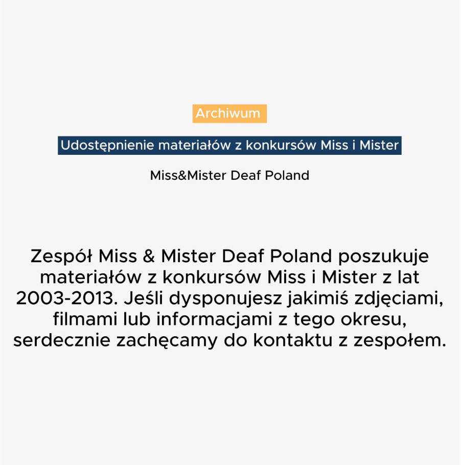 Udostępnienie materiałów z konkursów Miss i Mister