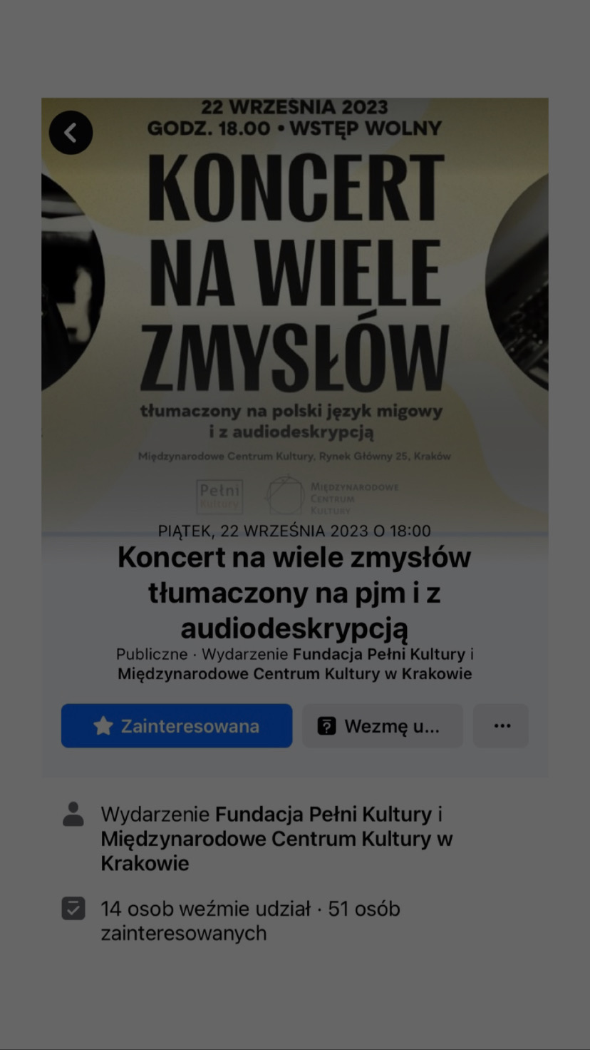 Koncert na wiele zmysłów