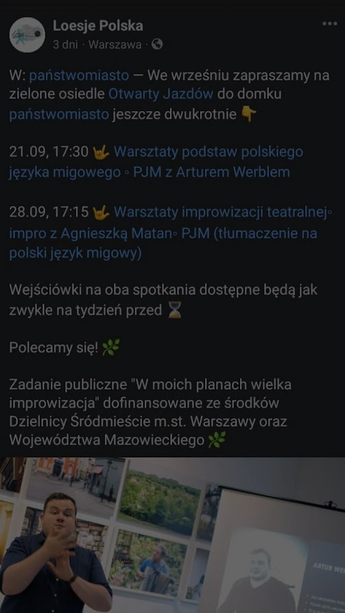 Warsztaty podstaw PJM z Arturem Werblem