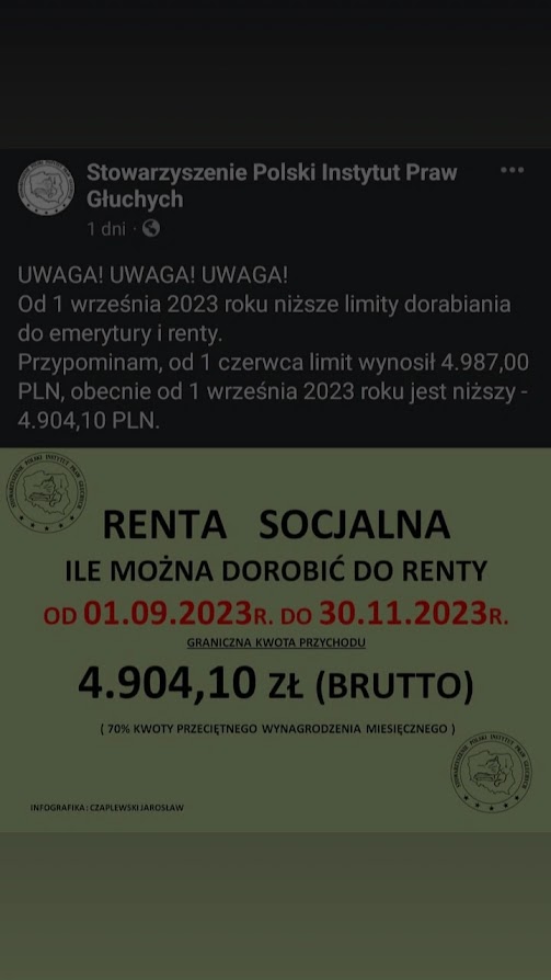 Limity dorabiania do emerytury i renty od września 2023