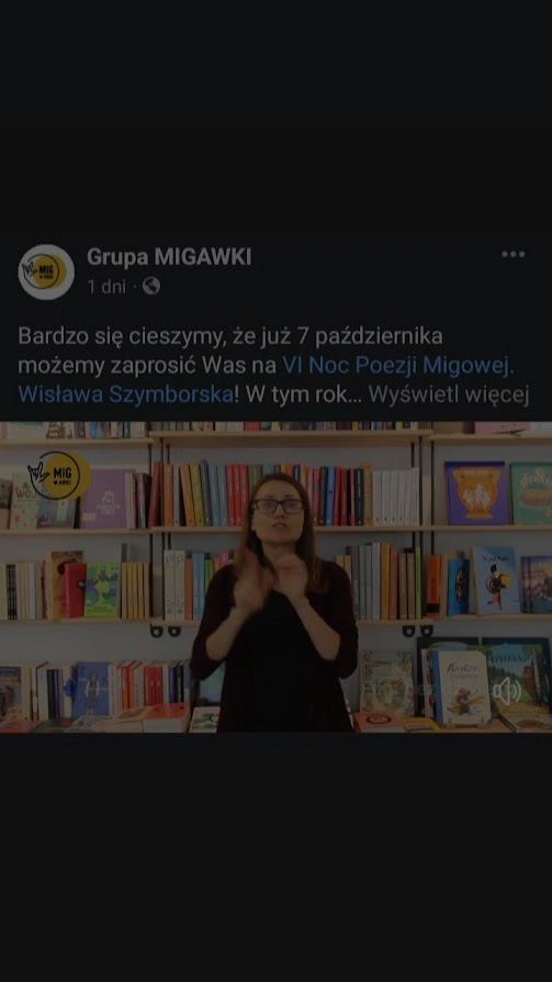 VI Noc Poezji Migowej. Wisława Szymborska.