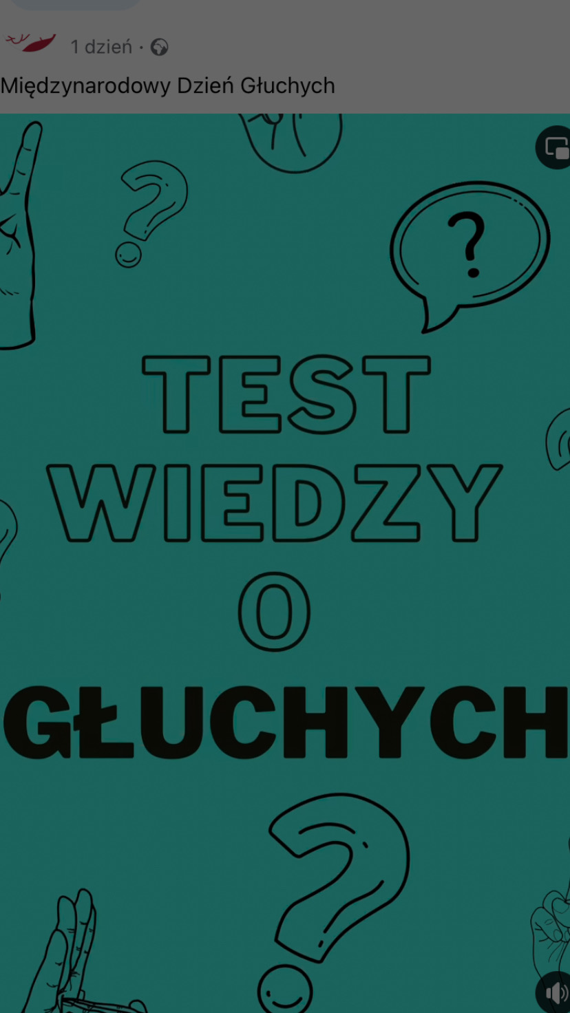 Wywiad dotyczący kultury ciszy i języka migowego.