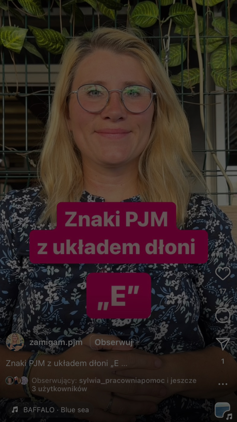 Znaki PJM z układem dłoni „E”