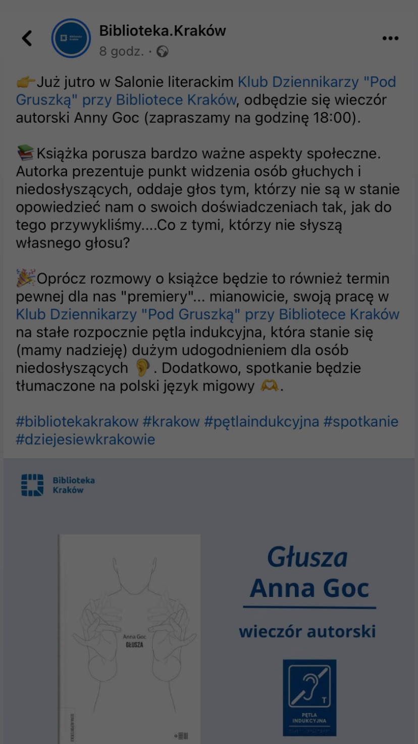 Wieczór autorski Anny Goc