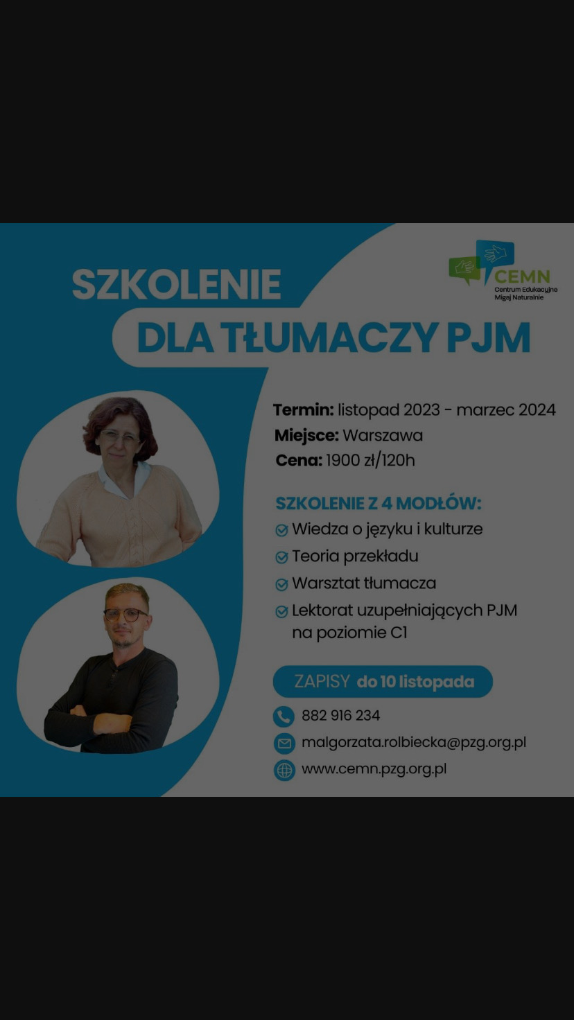 Szkolenie dla tłumaczy PJM