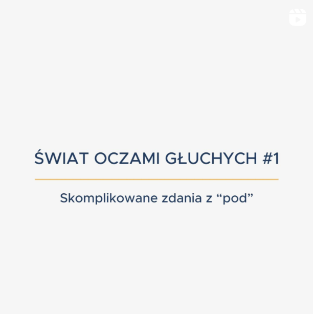 Skomplikowane zdania z “pod”