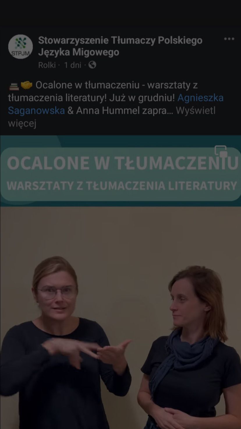 Ocalone w tłumaczeniu - warsztaty z tłumaczenia literatury