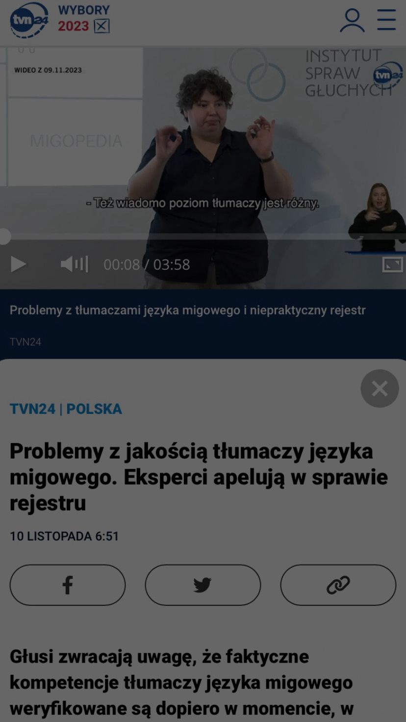 Problemy z jakością tłumaczy języka migowego. Eksperci apelują w sprawie rejestru