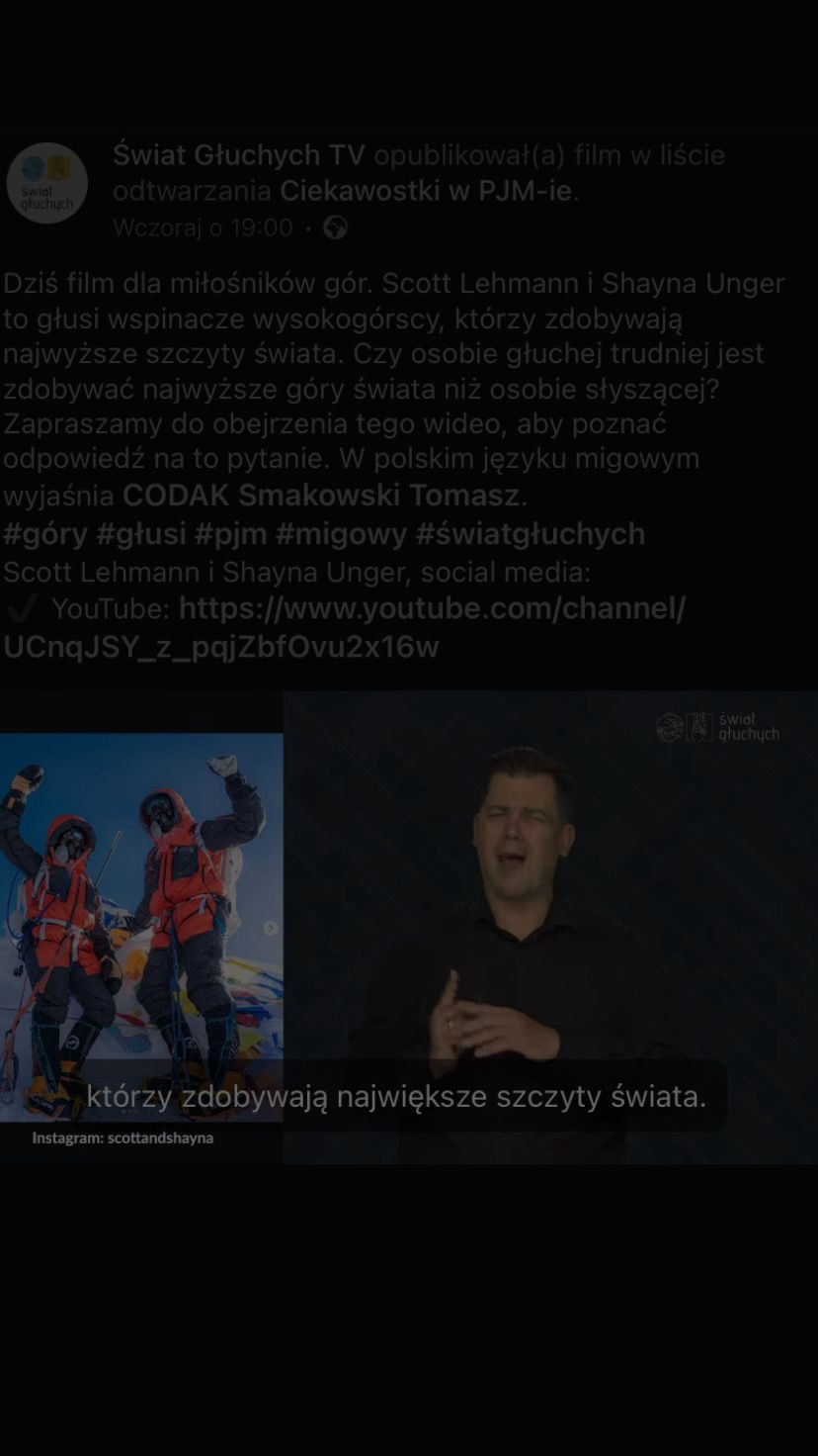 Scott Lehmann i Shayna Unger - głusi wspinacze wysokogórscy