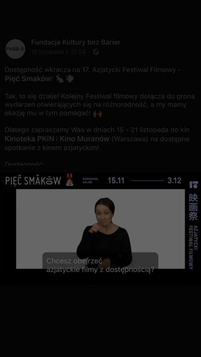 Azjatycki Festiwal Filmowy - Pięć Smaków