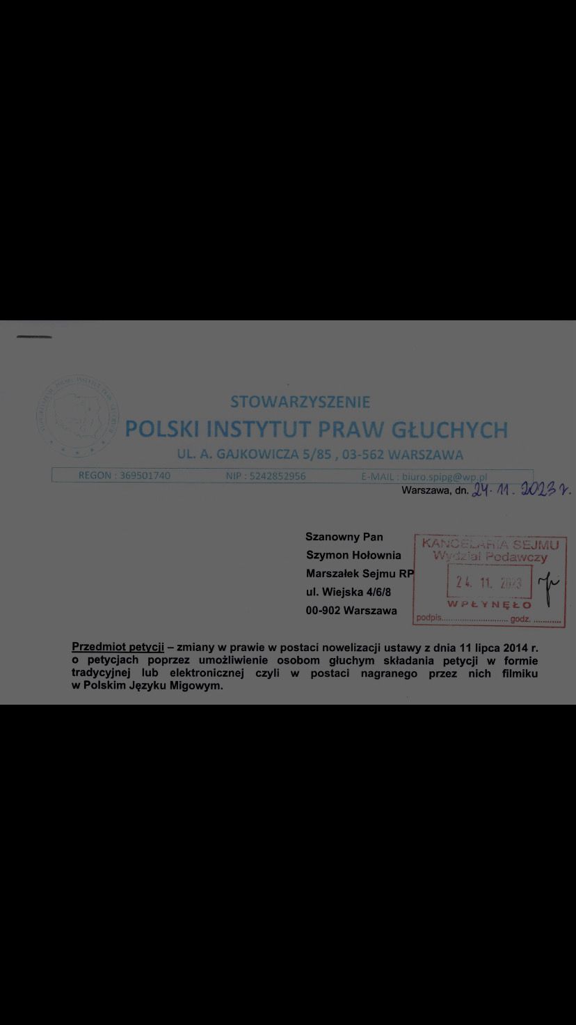 Petycja - nowelizacja ustawy z dn. 11 lipca 2014r.