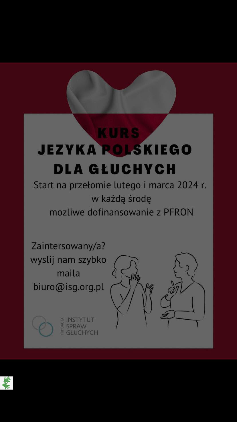 Kurs języka polskiego dla Głuchych