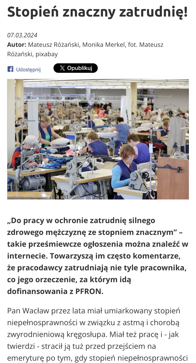 Stopień znaczny zatrudnię!