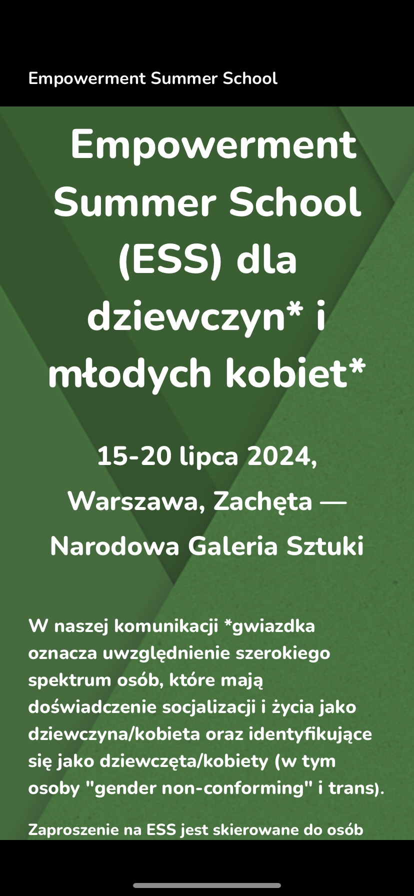 Zaproszenie na Empowerment Summer School 2024