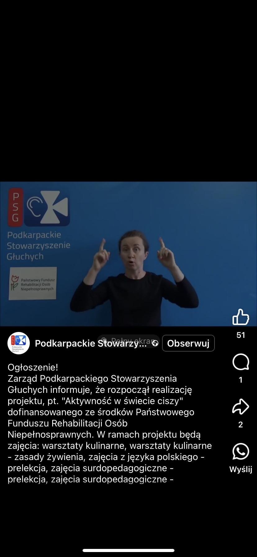 Aktywność w świecie ciszy - projekt