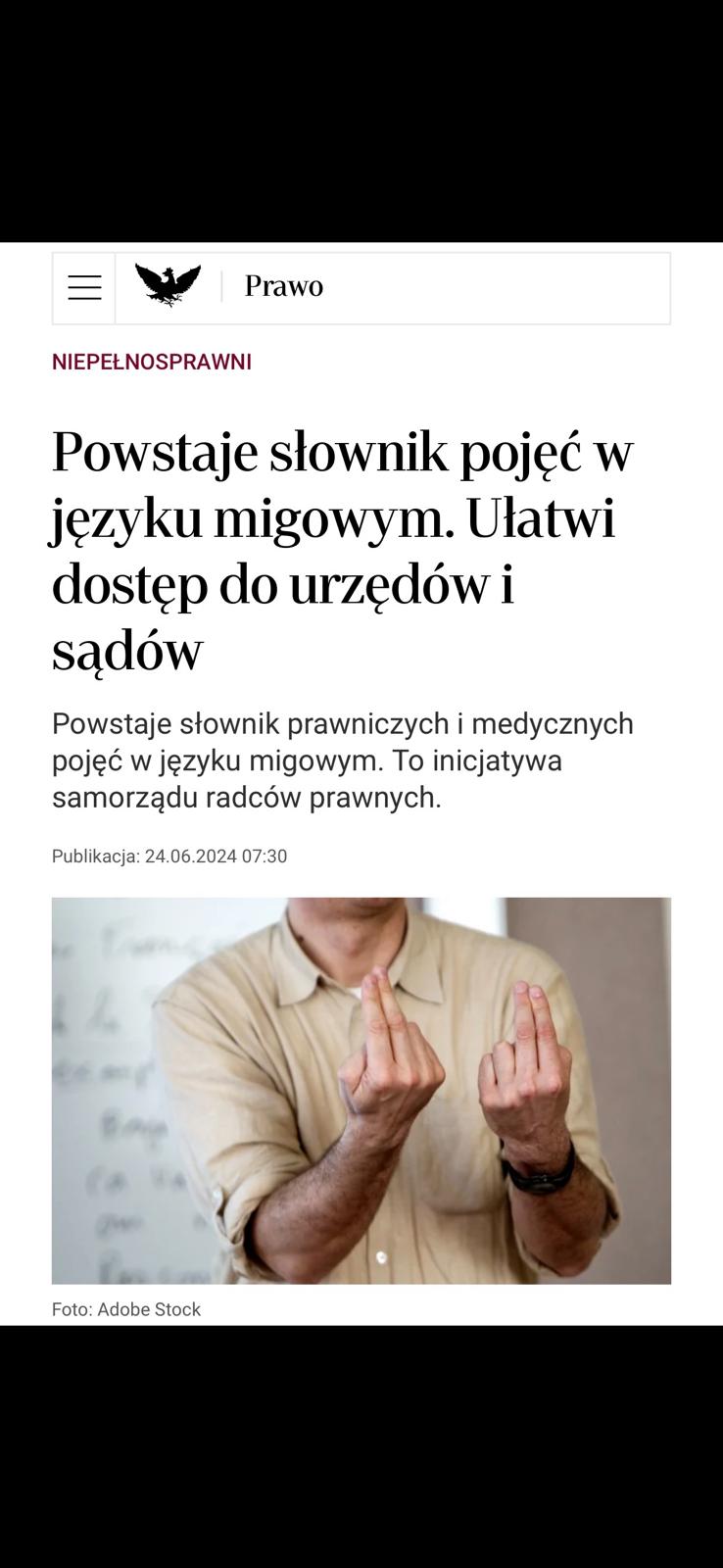 Powstaje słownik pojęć w języku migowym. Ułatwi dostęp do urzędów i sądów