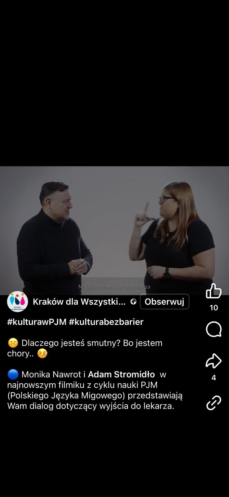 Dialog z wyjścia do lekarza w PJM