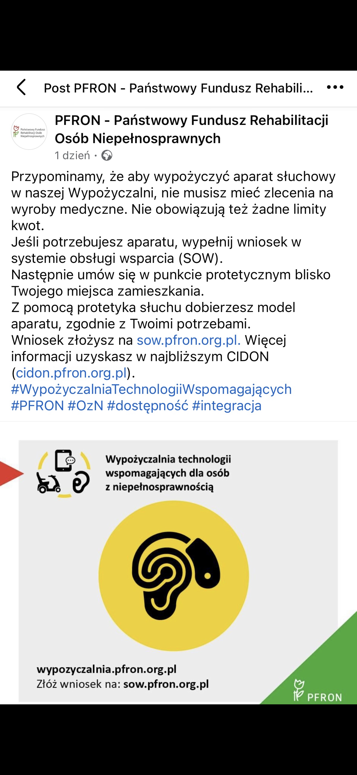 Wypożyczalnia technologii wspomagających dla osób z niepełnosprawnością